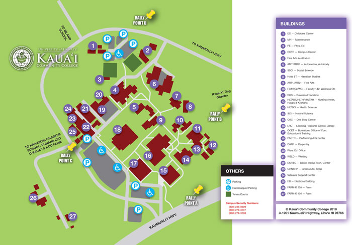 Rally Points Map - Kaua'i Community College